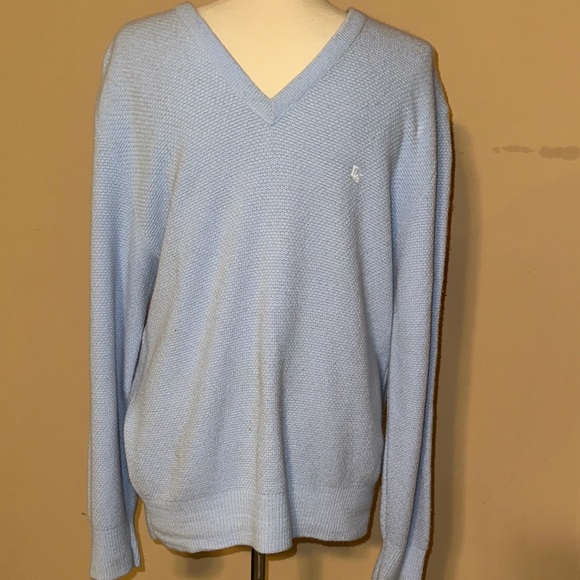 Dior Men's V-Neck Sweater in Soft Blue